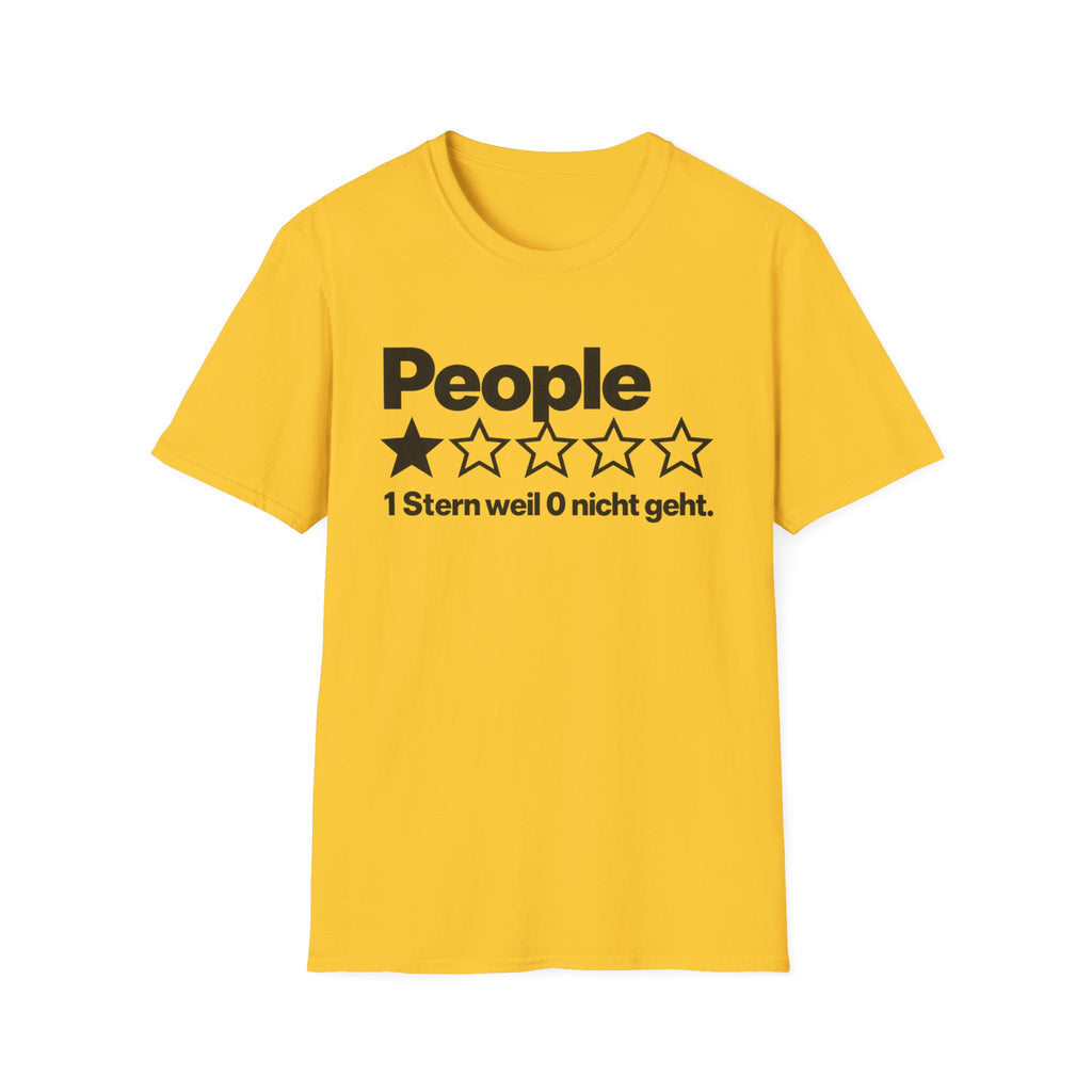 People Shirt – 1 Stern weil 0 nicht geht (helle Farben)