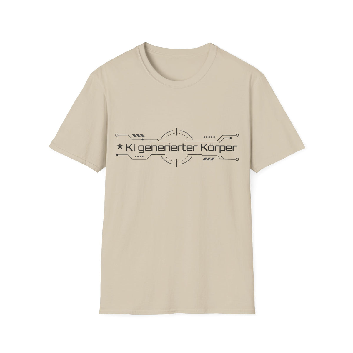 KI generierter Körper Shirt – Tech Circuit Design (helle Farben)