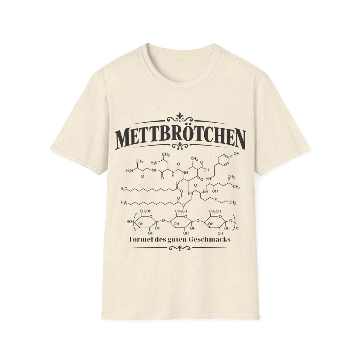 Mettbrötchen Shirt – Formel des guten Geschmacks (helle Farben)