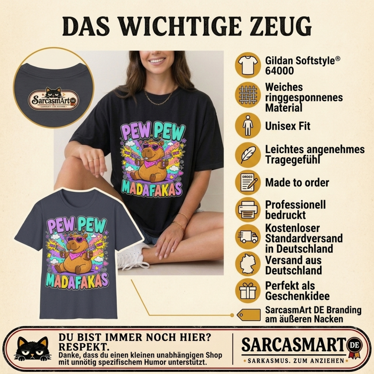 Capybara Shirt – Pew Pew Madafakas