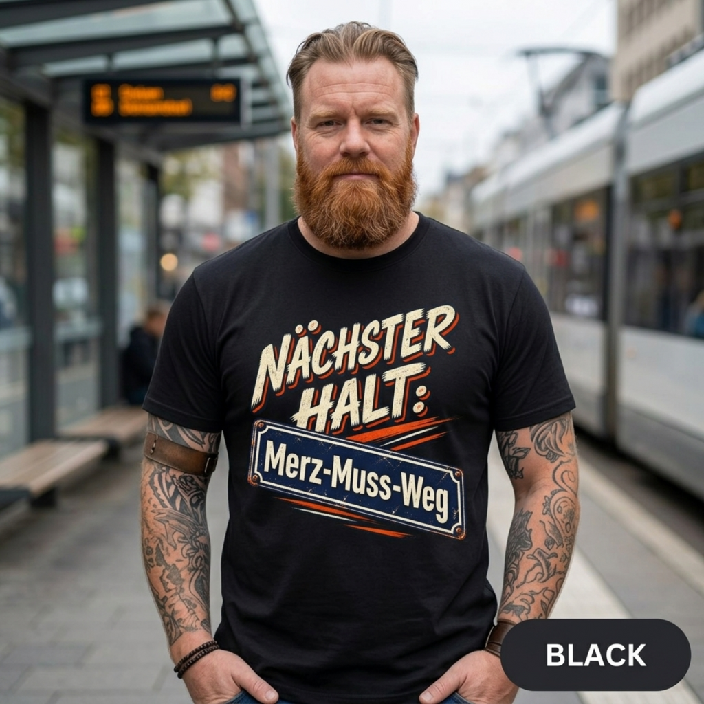 Merz Shirt – Nächster Halt: Merz-Muss-Weg