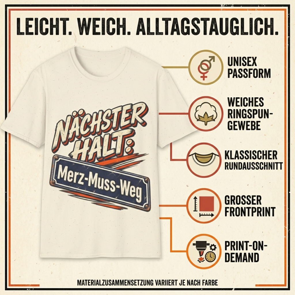 Merz Shirt – Nächster Halt: Merz-Muss-Weg