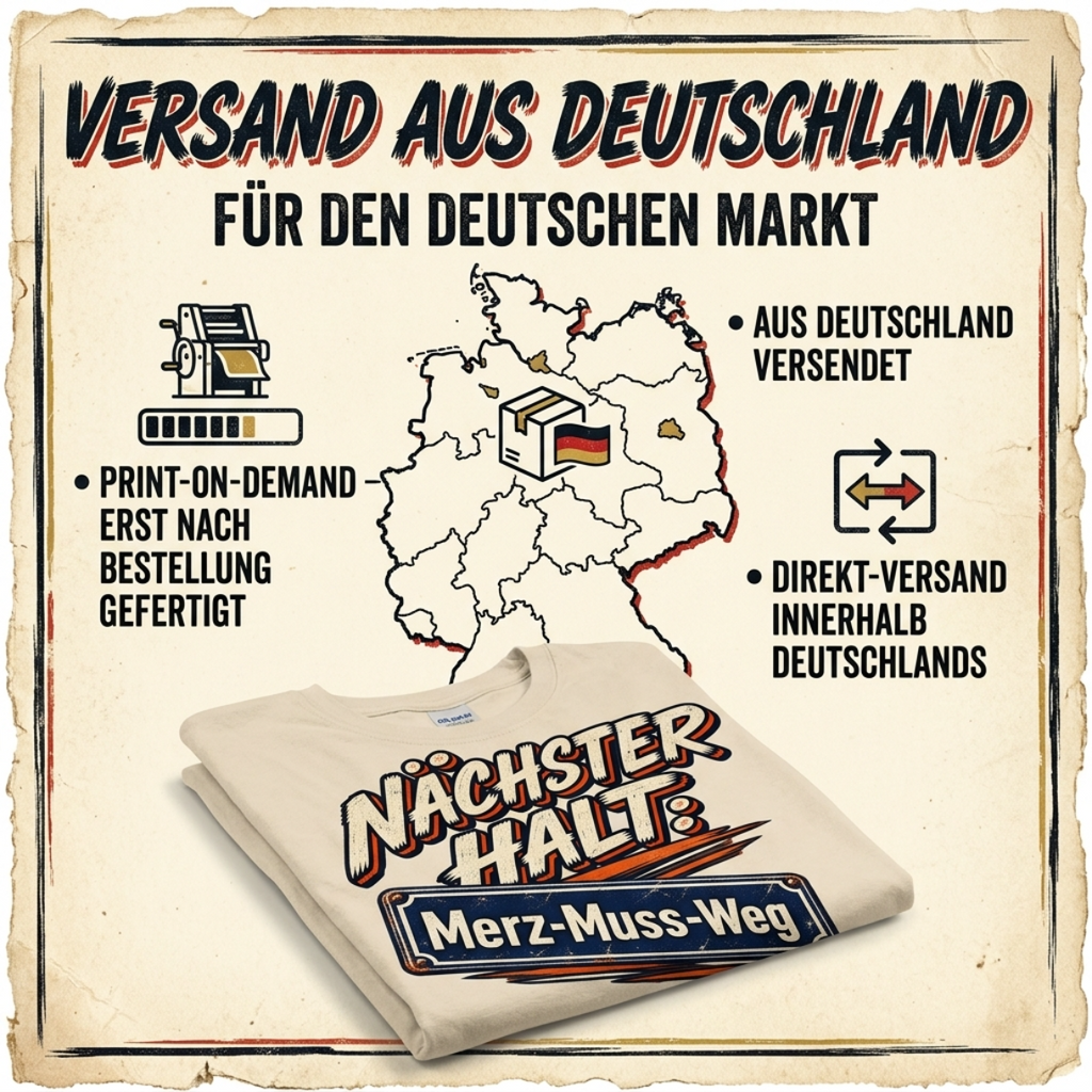 Merz Shirt – Nächster Halt: Merz-Muss-Weg
