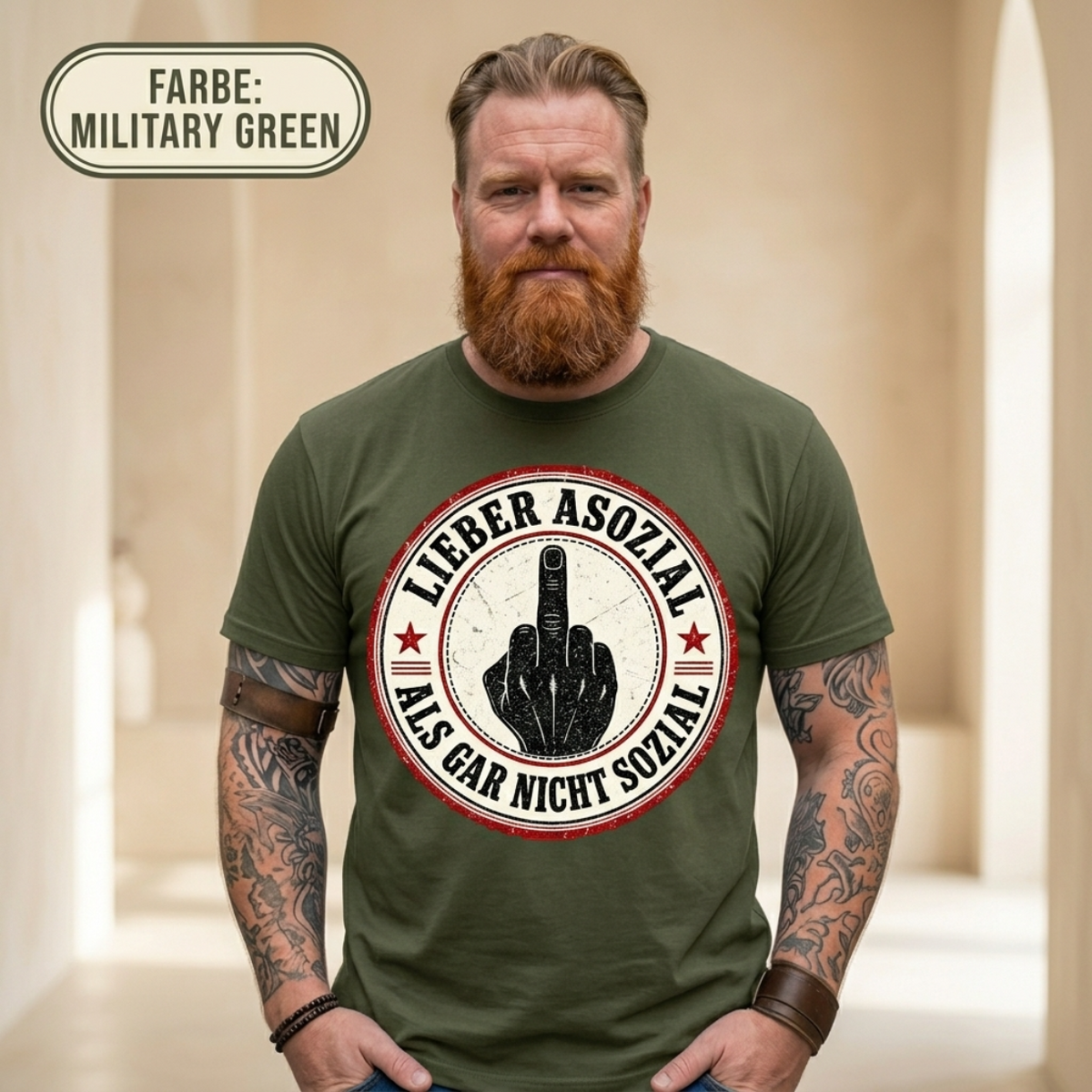 Mittelfinger Shirt – Lieber asozial als gar nicht sozial