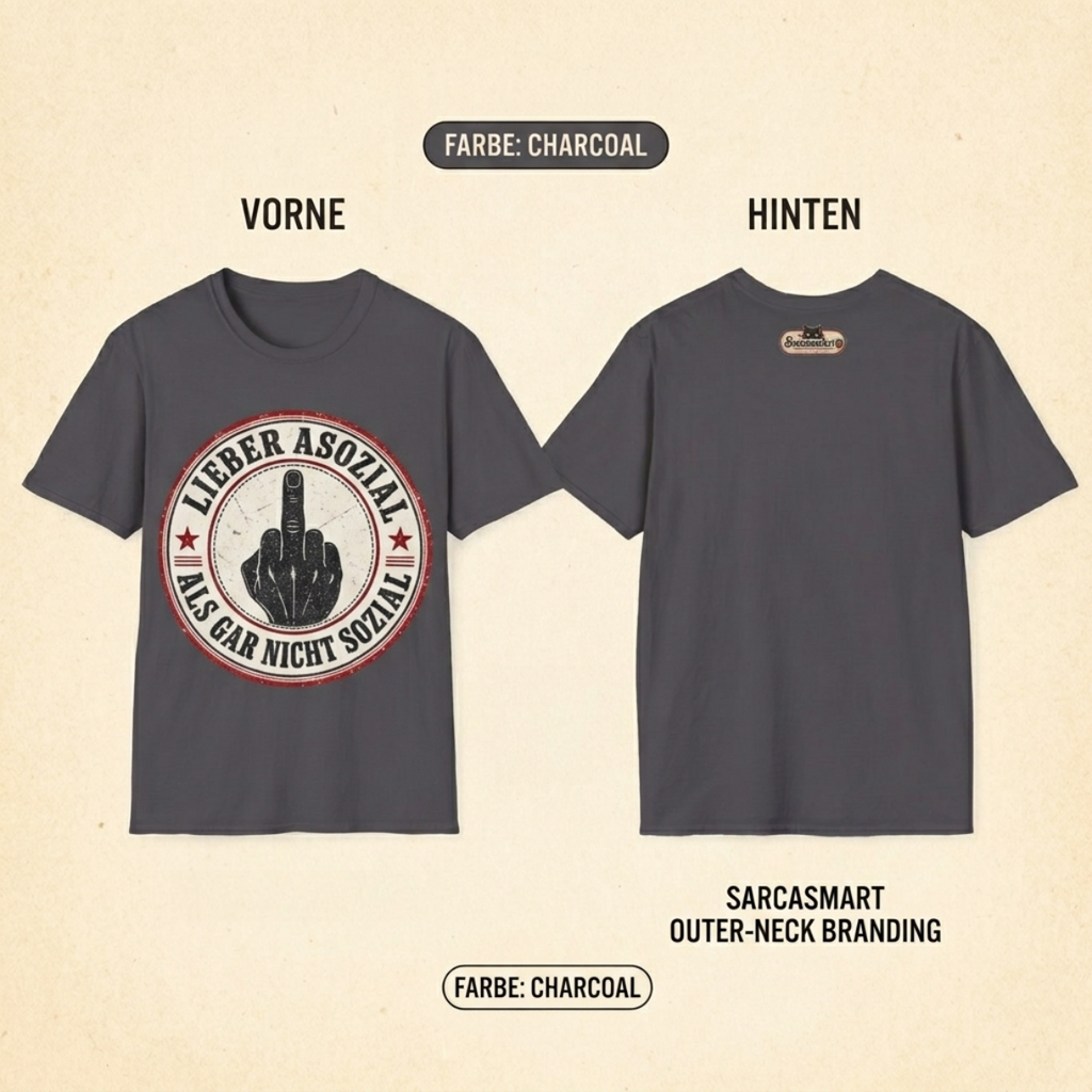 Mittelfinger Shirt – Lieber asozial als gar nicht sozial