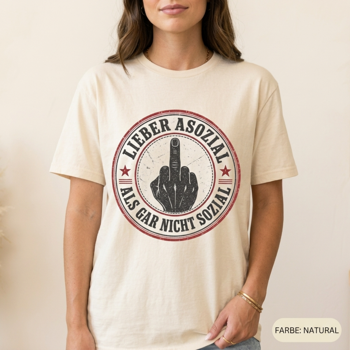Mittelfinger Shirt – Lieber asozial als gar nicht sozial
