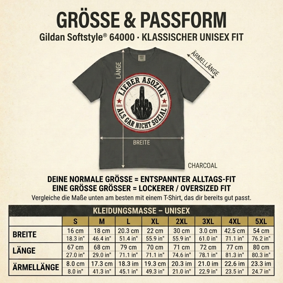 Mittelfinger Shirt – Lieber asozial als gar nicht sozial
