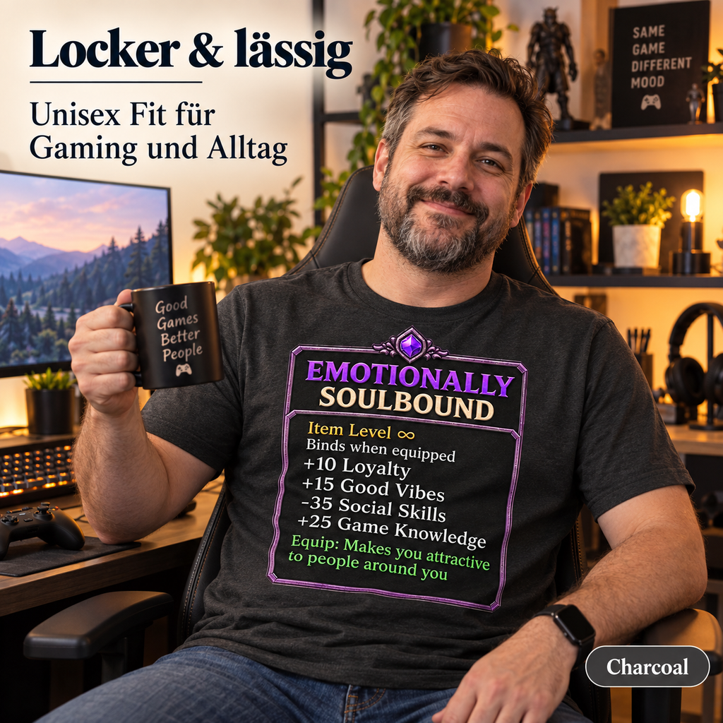 Emotionally Soulbound Shirt – RPG Gamer Item Stats