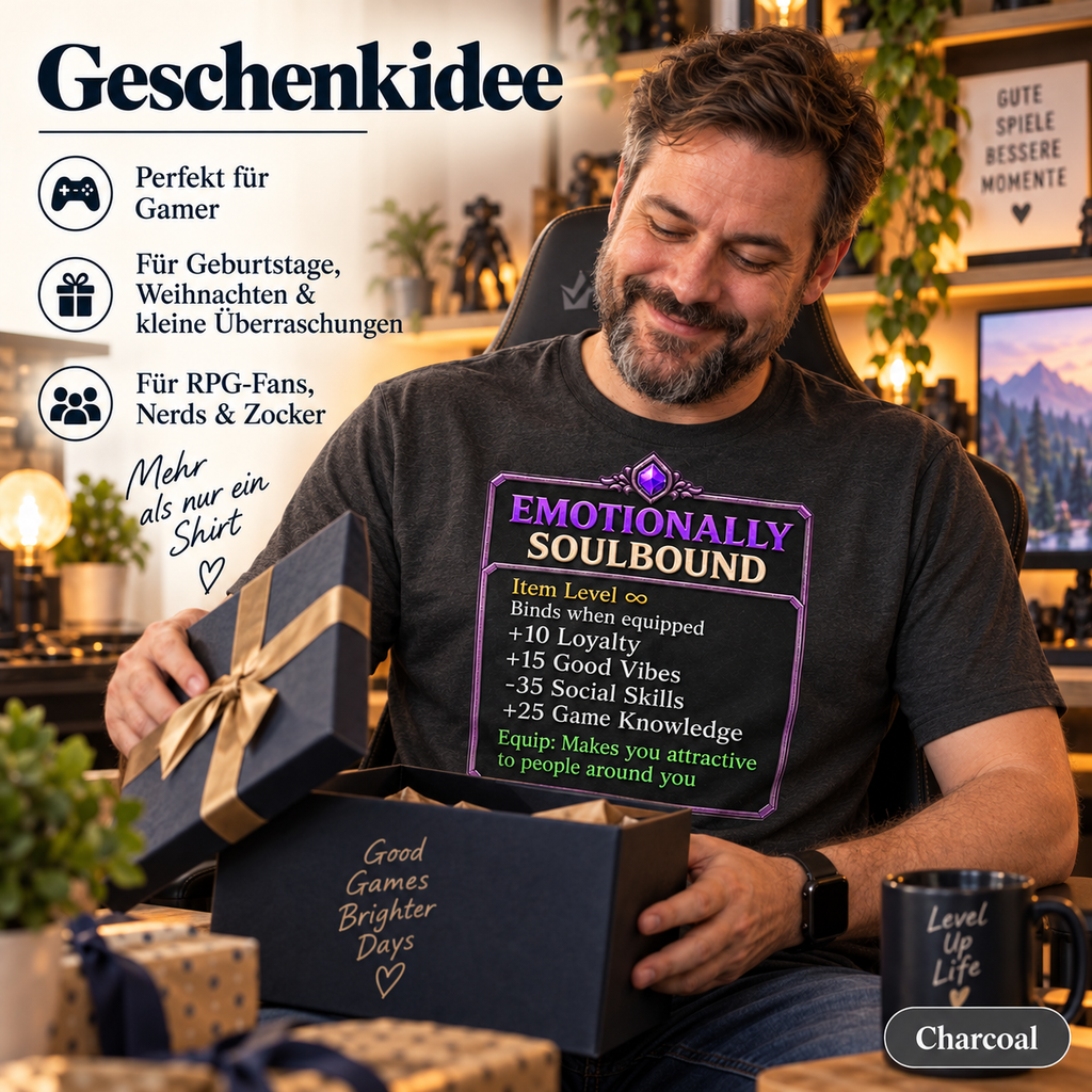Emotionally Soulbound Shirt – RPG Gamer Item Stats