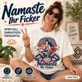 Namaste Ihr Ficker Shirt – Oversize Yoga Shirt im Ukiyo-e-Stil