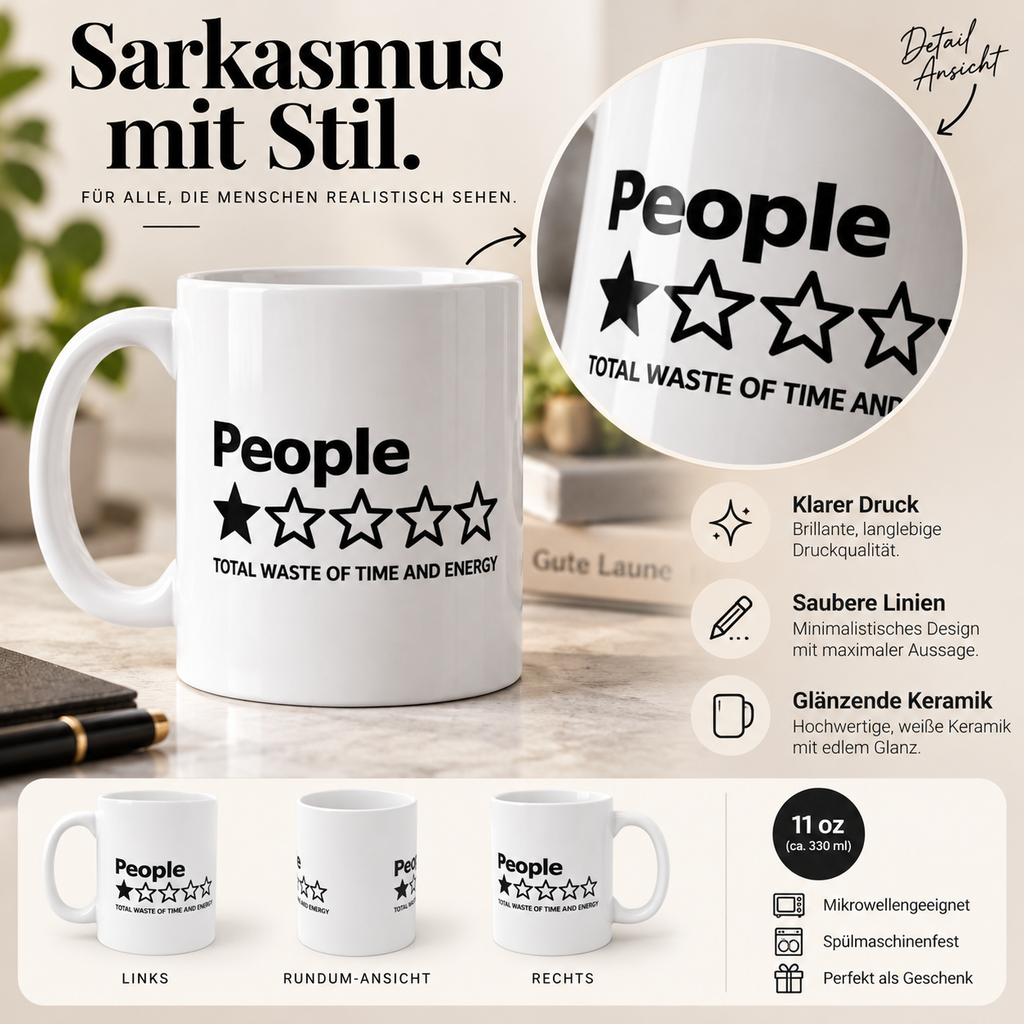People 1 Stern Tasse – Total Waste of Time and Energy