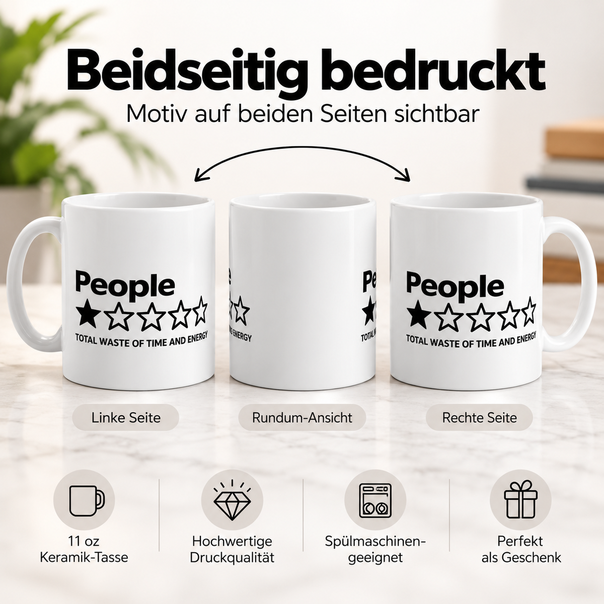 People 1 Stern Tasse – Total Waste of Time and Energy