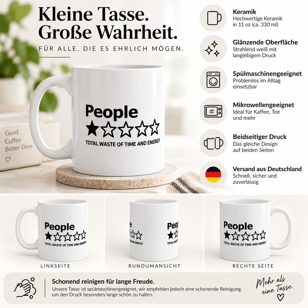 People 1 Stern Tasse – Total Waste of Time and Energy