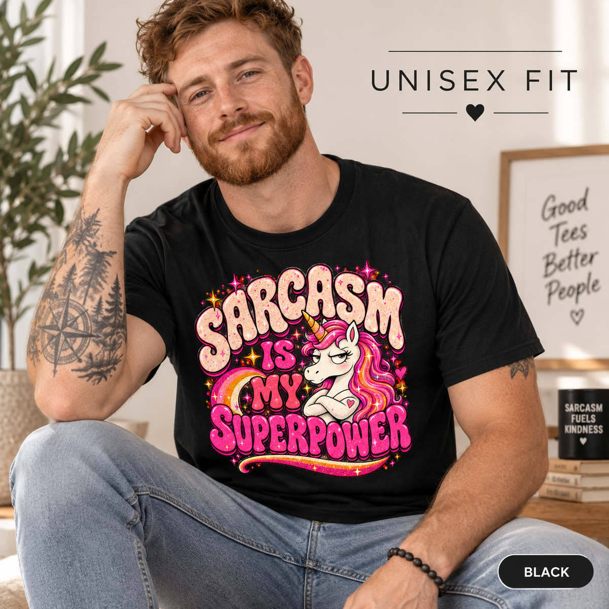 Einhorn Shirt – Sarcasm Is My Superpower