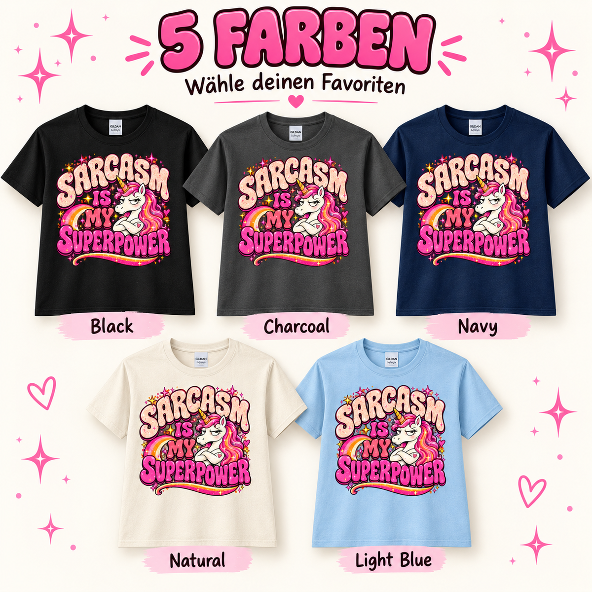 Einhorn Shirt – Sarcasm Is My Superpower