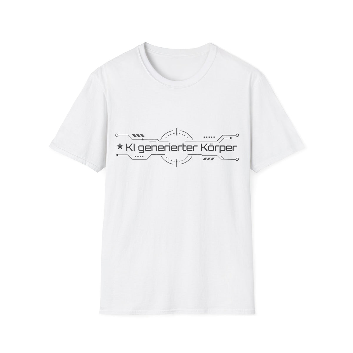 KI generierter Körper Shirt – Tech Circuit Design (helle Farben)