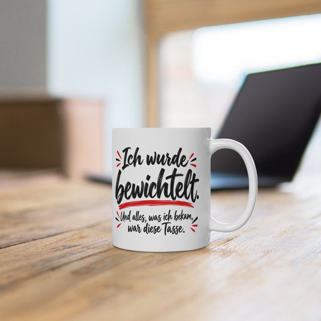 Ich wurde bewichtelt Tasse – Lustiges Wichtelgeschenk fürs Büro