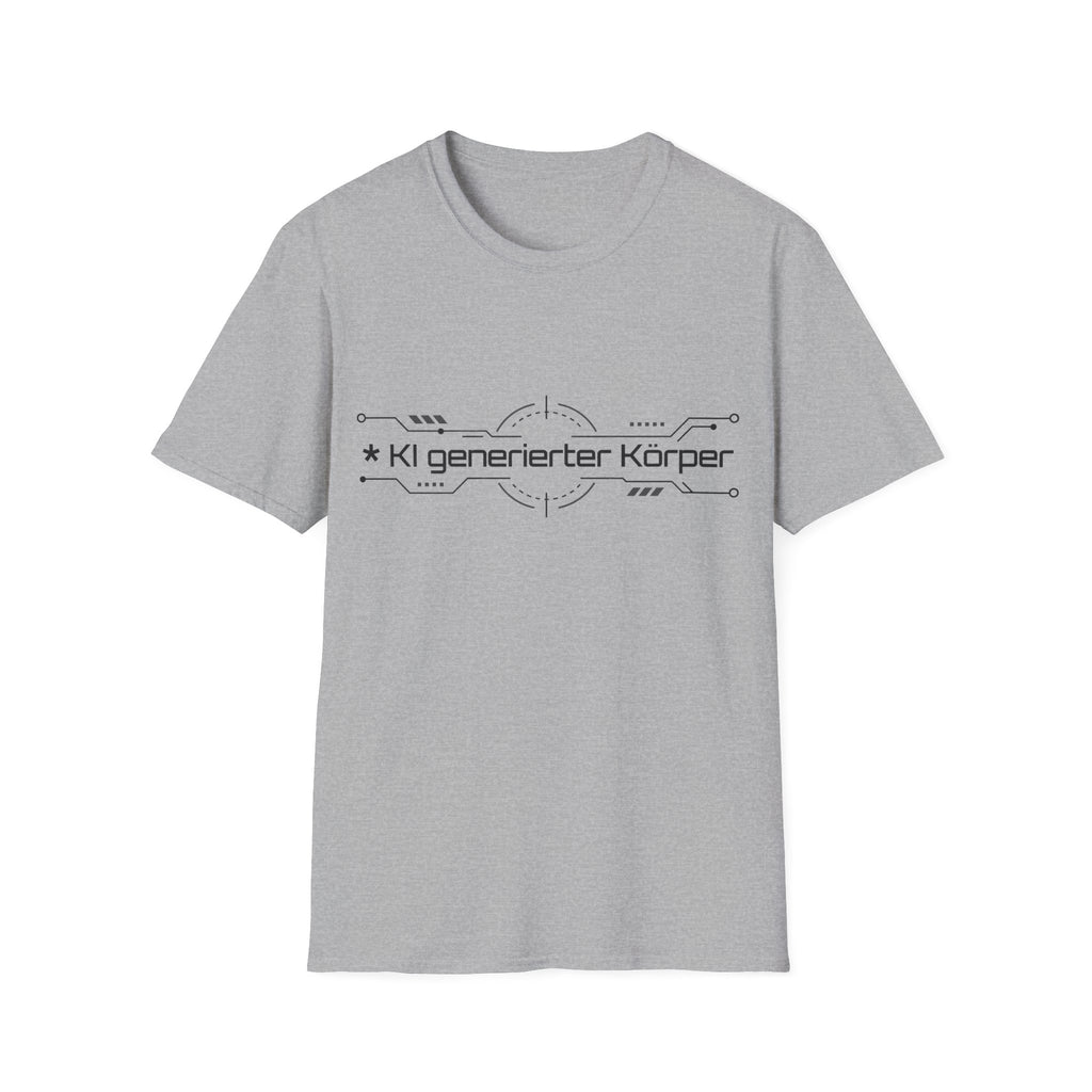 KI generierter Körper Shirt – Tech Circuit Design (helle Farben)