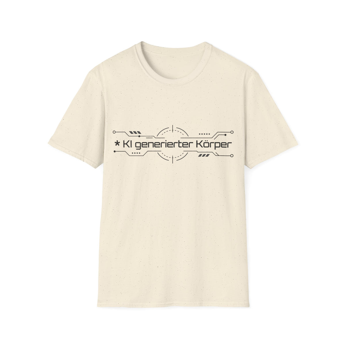 KI generierter Körper Shirt – Tech Circuit Design (helle Farben)