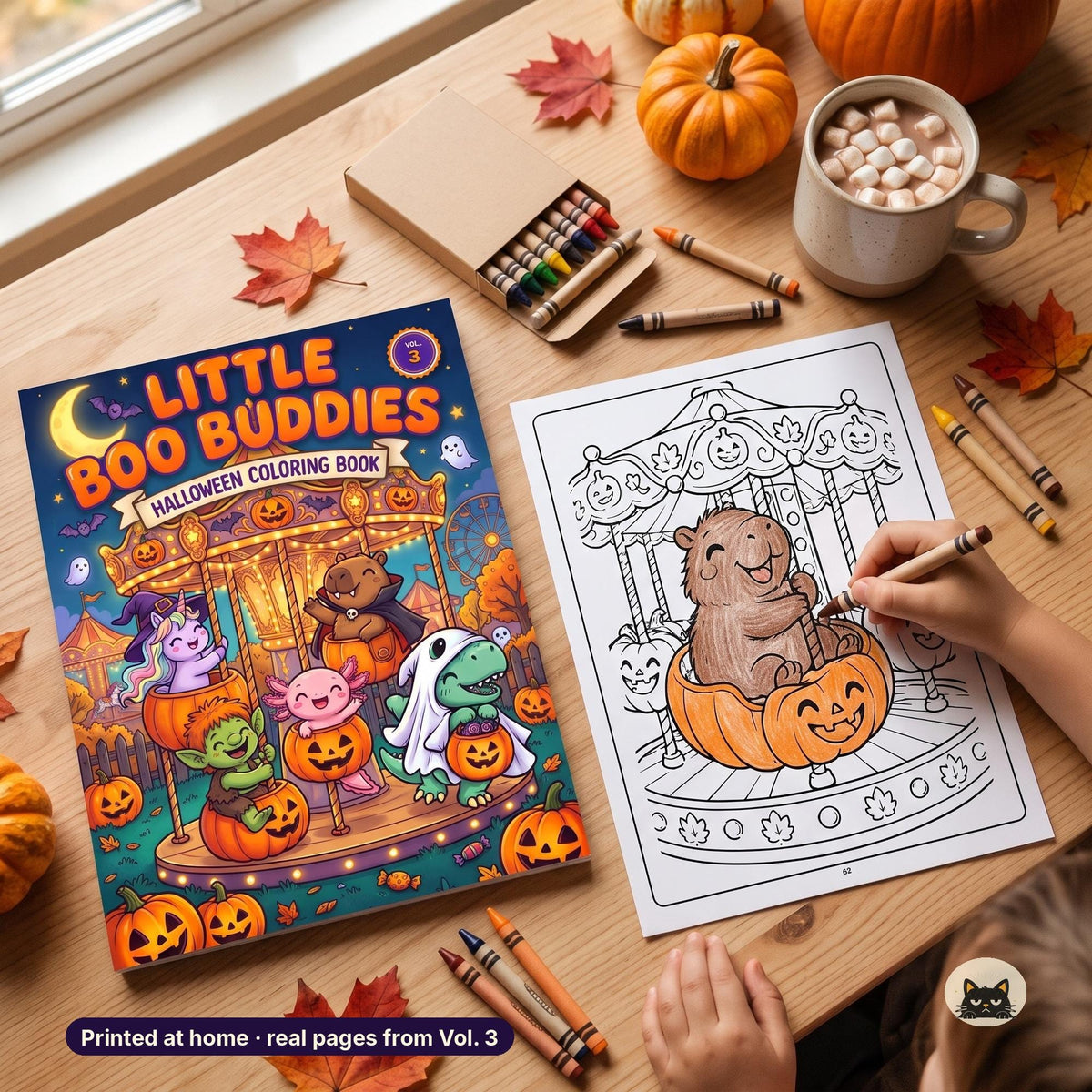 Printable Halloween Coloring Pages for Kids Vol 3 – printable coloring page preview 2 by SarcasmArt