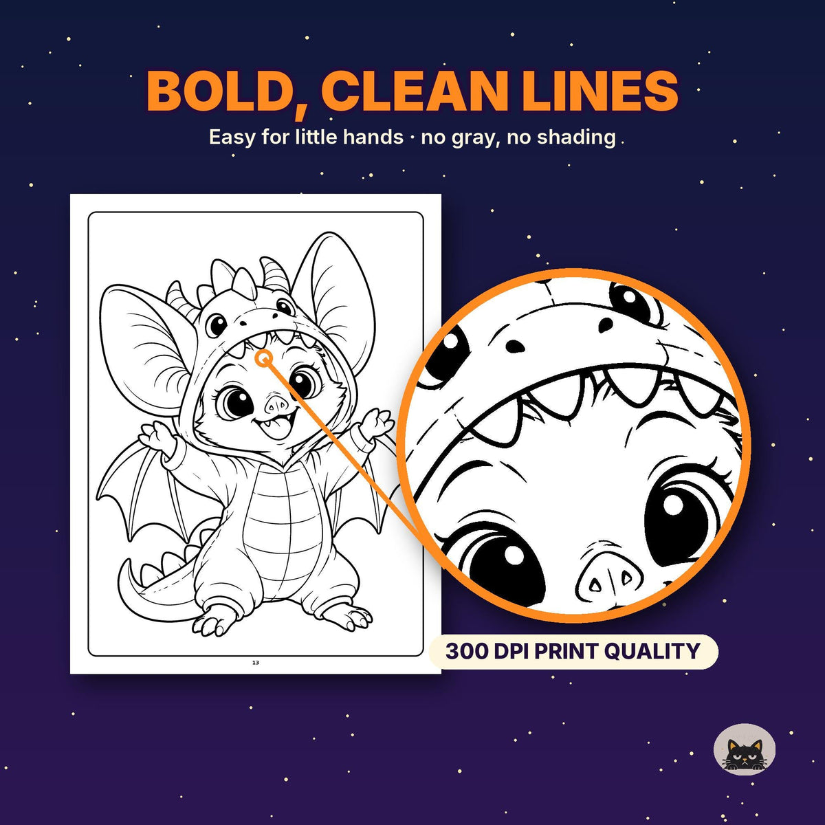 Printable Halloween Coloring Pages for Kids Vol 3 – printable coloring page preview 7 by SarcasmArt