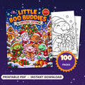 Christmas Coloring Pages for Kids – printable coloring page preview 1 by SarcasmArt